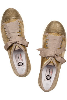 Lanvin gold sneakers