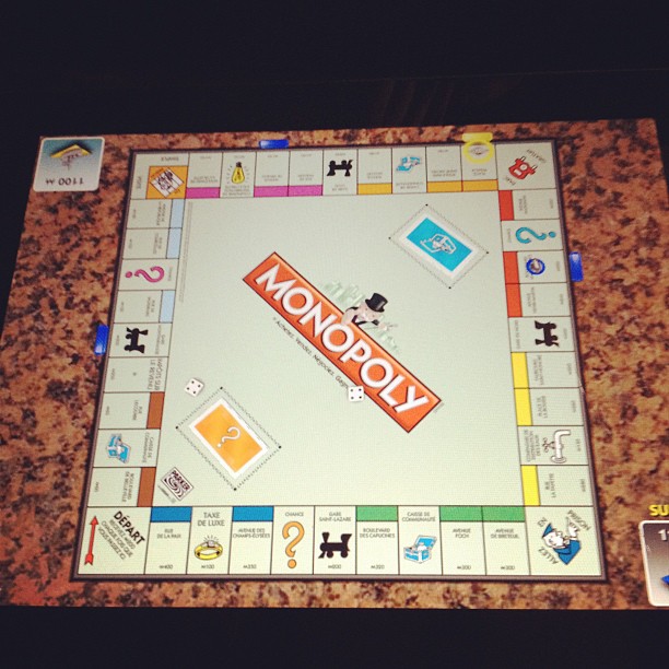 Playing Monopoly on our iPad! Perfect way to sped boxing day!