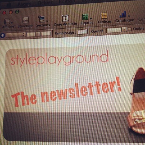 Working on a newsletter for the blog!