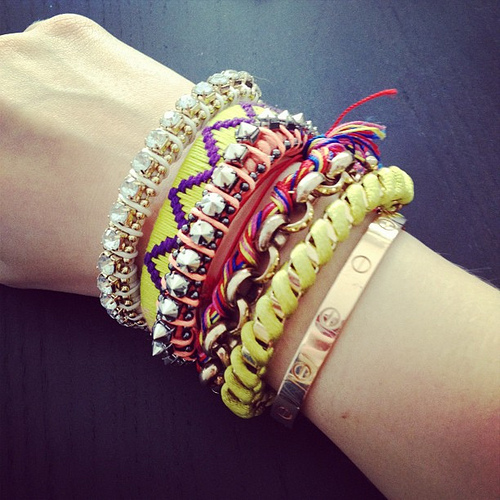 At my wrist today: Cartier,Topshop,@forever21 and H&M
