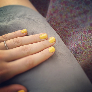 Yellow nail polish :)