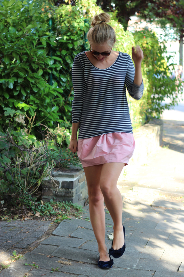 Stripes and bubble skirt