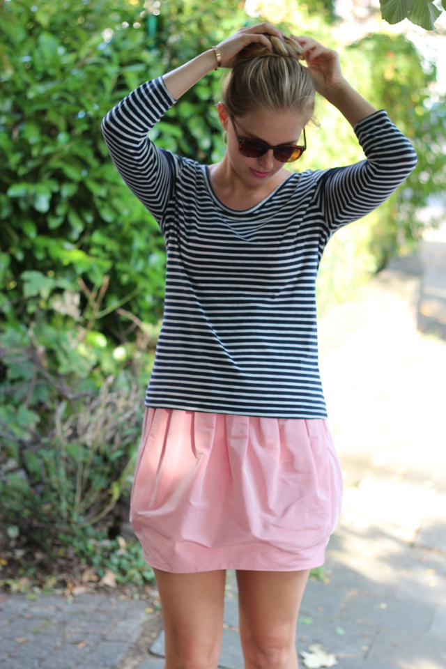 Stripes and bubble skirt