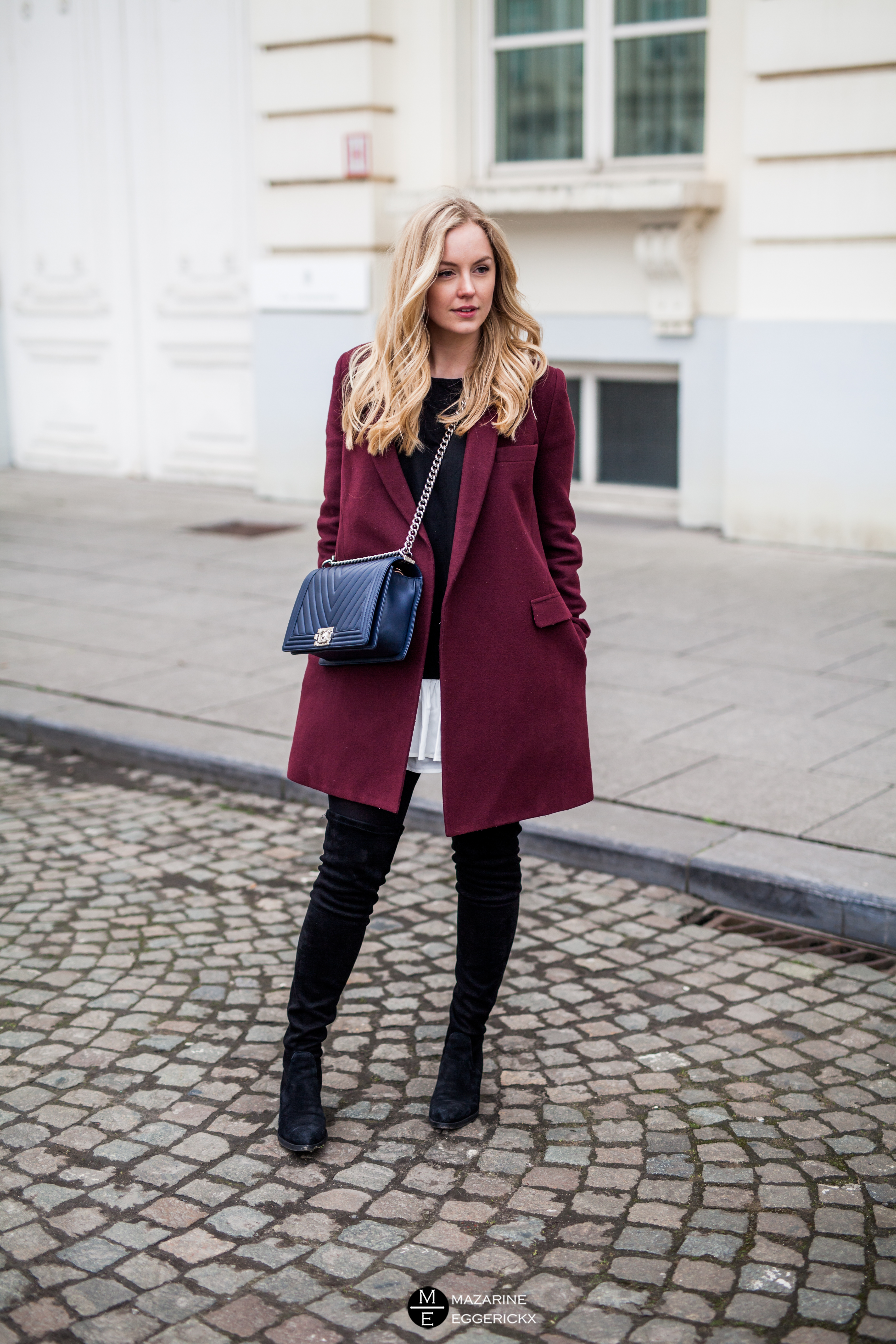 Chic in thigh high boots - Axelle Blanpain