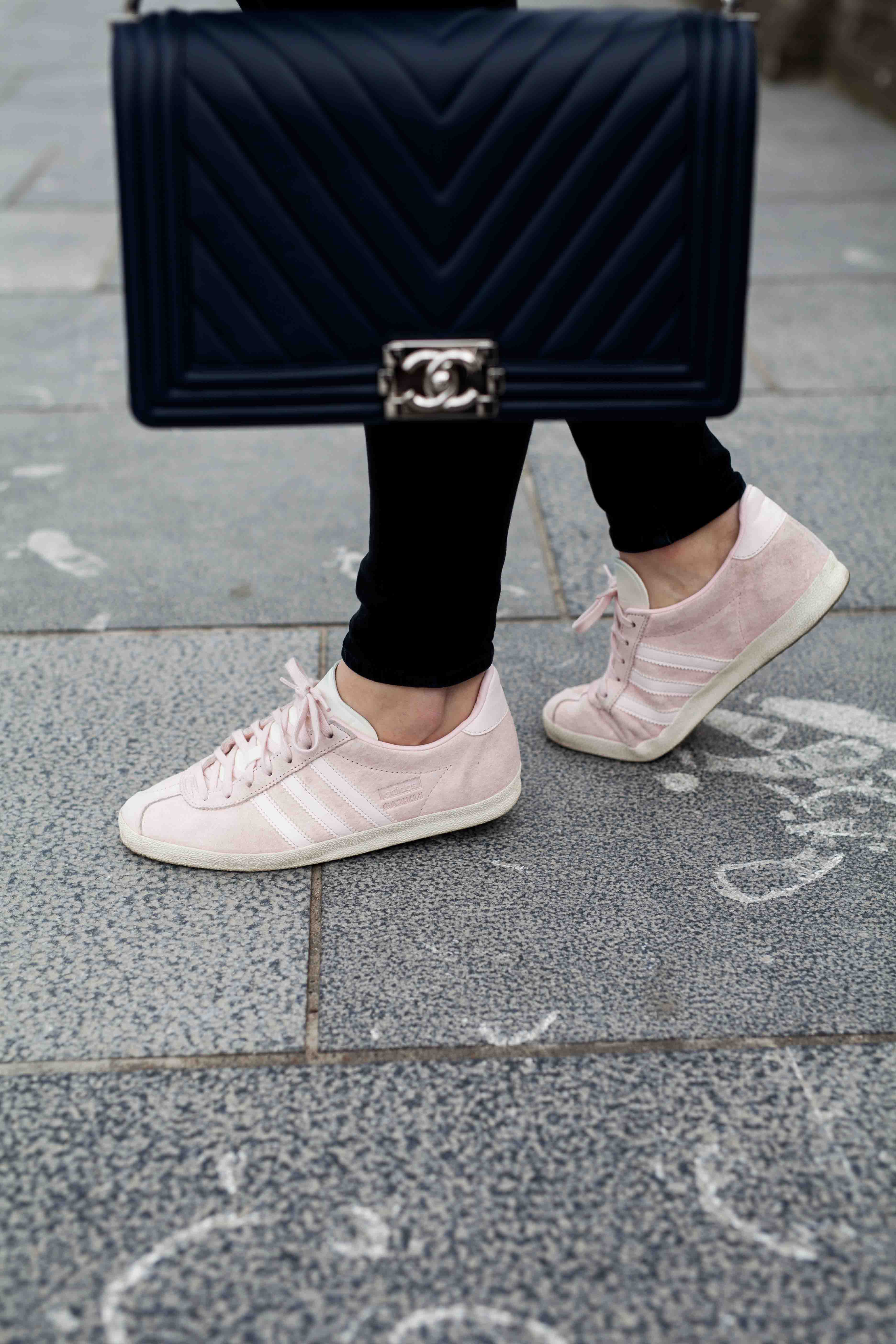 chanel boy bag & gazelle sneakers